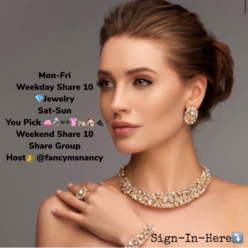 I’m featured @fancymsnancy “Jewelry Share Group”🥳 Come sign up & play😁🙏 - Picture 1 of 2